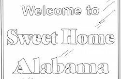 Alabama Outline Map