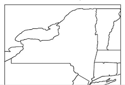 New York Outline Map
