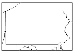 Pennsylvania Outline Map